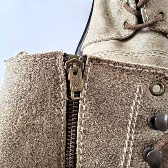 Vintage 90s Grunge Combat Chunky Platform Boots - 7 - Picture 11 of 12